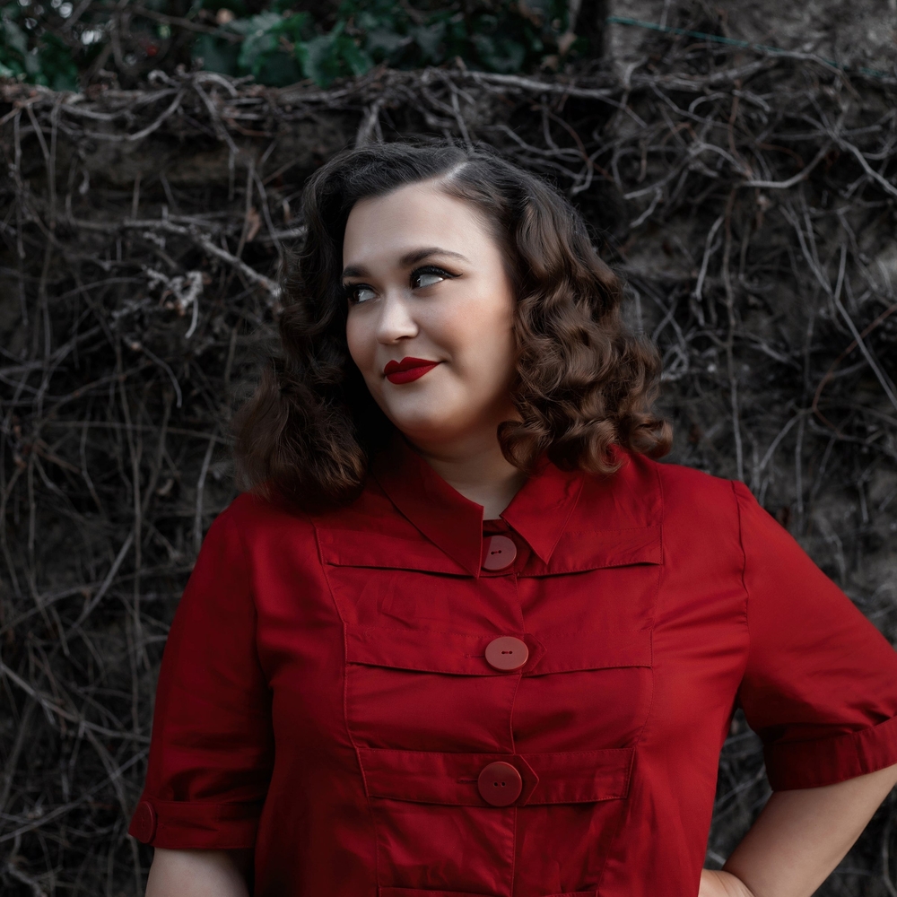 Women's Red Button Down Shirt